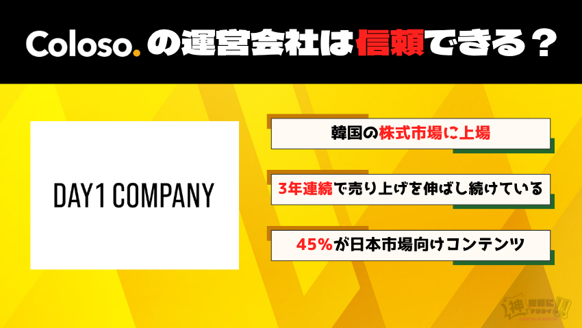 Coloso（コロソ）の運営会社は信頼できる？