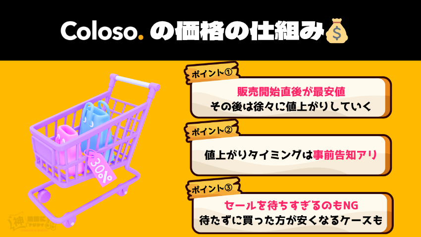 Coloso(コロソ)の価格の仕組みを知っておこう